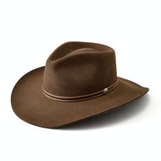 Stetson The Rawlins Cowboy Hat - Exclusive - Oak | Western Hats | Huckberry Stetson Cowboy Hats Men, Gus Cowboy Hat, Classic Hat For Western-themed Events, Classic Hats For Western-themed Events, One Size Fits Most, Country Style Short Brim Hat For Riding, Country Style Fedora Riding Hat, Country Style Flat Bill Hats For Ranch, Country Style Fedora Hat For Riding, Country Style Fedora For Riding