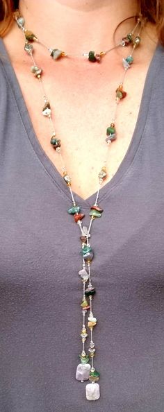 Natura Lariat,silk Lariat,lariat,y Necklace,jasper Necklace,hand Knotted Necklace, Organic Lariat, Jasper Necklace,hand Knotted Necklace - Etsy Lariat Necklaces, Hand Knotted Necklace, Heart Anklet, Knotted Necklace, Beige Silk, Beaded Jewels, Wrap Necklaces, Jasper Necklace, Y Necklace