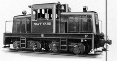 an old navy yard train is shown in this black and white photo with the words navy yard on it