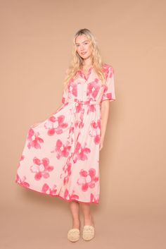 Introducing the Bloom Maxi Dress: a symphony of style and sophistication that commands attention with every step. Picture yourself strolling through sun-drenched boulevards, a vision of effortless glamour in motion. Crafted with the finest fabrics and meticulous attention to detail, the Bloom Maxi Dress is more than just a garment it’s a statement. Inspired by the lush blooms of exotic gardens, its flowing silhouette captures the essence of feminine allure. In hues reminiscent of a painter’s pal Spring Formal Embroidered Midi Dress, Spring Formal Backless Midi Dress, Floral Fit And Flare Dress For Spring, Feminine Long Dress For Spring, Feminine Fit And Flare Maxi Dress For Summer, Feminine Formal Dress Made Of Viscose, Feminine Mid-length Spring Dresses, Elegant Pink Floral Summer Dress, Feminine Spring Viscose Dress