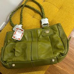 Beautiful Workmanship And The Leather Is So Soft Very Spacious And A Great Investment Green Satchel Shoulder Bag With Leather Lining, Green Leather-lined Shoulder Bag For Shopping, Green Leather-lined Shoulder Bag For Office, Green Leather Lined Shoulder Bag For Office, Green Shoulder Bag With Leather Lining For Daily Use, Green Shoulder Bag With Leather Lining For Shopping, Green Soft Leather Shoulder Bag, Green Leather Lined Tote Shoulder Bag, Green Leather Shopping Bags