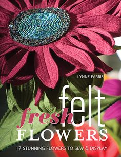 the front cover of a book with a large flower in it's center and words on