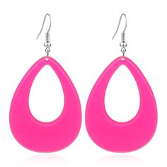 PRICES MAY VARY. Title: KaFu 70s 80s Neon Earrings Geometric Oval Resin Neon Earrings Retro Acrylic Dangle Drop Earrings for Women Girls Party Halloween Costume Accessories. Product Type: Departments > Women > Jewelry > Earrings > Drop & Dangle Trendy Oval Earrings For Party, Trendy Oval Party Earrings, Plastic Drop Earrings For Party, Trendy Pink Teardrop Earrings, 80s Accessories Jewelry, Coral Aesthetic, 1980s Accessories, Neon Earrings, Hot Pink Accessories