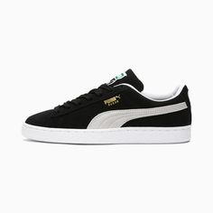 Suede Classic XXI Women's Sneakers | PUMA Elegant Sneakers, Puma Tennis, Running With Stroller, Puma Classic, Black And White Sneakers, Sneakers Puma, Black Puma, Puma Suede, Puma Sneakers