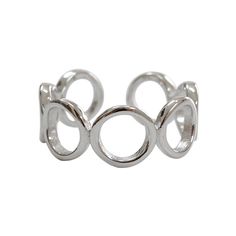 LOVCIA Jewelry Circle Geometry, Stackable Rings Silver, Silver Rings Simple, Geometric Ring, Circle Ring, Everyday Rings, Cute Rings, Minimalist Rings, Metal Material