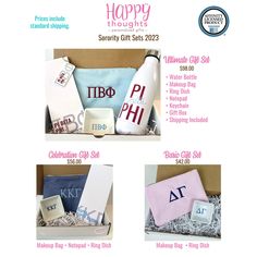 the gift box is filled with personalized items for her and him to give them