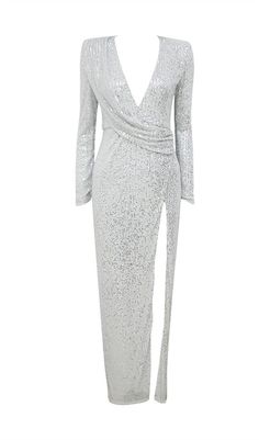 Glamorous Sequined V-neck Dress For Formal Occasions, Glamorous Sequined V-neck Dress For Formal Events, Sequin V-neck Midi Dress For Cocktail, V-neck Sequin Maxi Dress For Party Season, Sequin V-neck Maxi Dress For Party Season, V-neck Sequined Midi Evening Dress, Glamorous V-neck Sequined Maxi Dress, V-neck Maxi Dress For Gala Party Season, Sequin V-neck Midi Dress For Evening