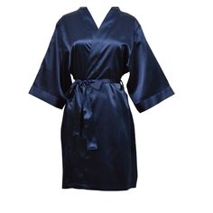 Navy Blue, Blue or Plain Wedding robes are available in 36 vibrant colours.  Our robes are top notch quality.  If you have a need by date, or any special requests we will do our best to honor them. Though extremely rare, if you're ever not satisfied with our service or products, we will do our best to make sure your issues are addressed and done so promptly. **            Order Instruction: - For INTERNATIONAL ORDERS, provide phone number for shipping purposes. - Size and color charts are availa Navy Blue Bridesmaid Robes, Elegant Blue Robe For Wedding Night, Elegant Blue Wedding Robe, Blue King Robe, Satin Robe Blue, Blue Long Sleeve Robe, Dressing Gown Robe Blue, Wedding Day Robes, Bridesmaid Satin