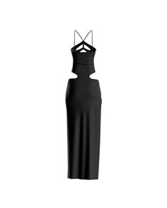 Elevate your evening look with our Halter Cut Out Long Dress, the epitome of sophistication and modern style. This dress features a dramatic halter neckline and strategic cut-out details that add a contemporary edge to its classic long silhouette. Designed for those who want to make a statement at any upscale event. Key Features Material: Crafted from a premium blend for a smooth and flowing fit. Design: Unique halter neck and eye-catching cut-outs to accentuate your figure. Style: Elegant long length, perfect for formal occasions and gatherings. Versatility: Available in a versatile black shade that pairs well with any accessories. Why Buy This? Our Halter Cut Out Long Dress is a stunning choice that combines timeless elegance with a modern twist. Ideal for gala events, weddings, or any e Elegant Evening Wear, Cut Out Maxi Dress, Gala Events, Black Shade, Halter Neckline, Shades Of Black, Style Elegant, Black Maxi Dress, Long Length