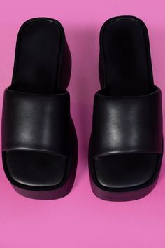 Synthetic Slip-on Platform Slippers With Padded Heel, Black Chunky Platform Open Heel Slippers, Synthetic Platform Slippers With Padded Heel And Round Toe, Open Toe Synthetic Platform Slippers With Padded Heel, Chunky Platform Open Heel Slippers, Synthetic, Eva Open Toe Platform Slippers With Thick Bottom, Black Open Toe Platform Slippers With Chunky Platform, Open Toe Heels With Thick Bottom, Synthetic Open Toe Platform Heels