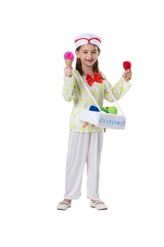 PRICES MAY VARY. This ice cream vendor is an adorable combination of a super cool and fun dress up! Your child will steal the show with this costume! - Available in size T4 (toddler 4), Small (4-6) Medium (8-10) and Large (12-14) Watch your kids face light up as he dresses up in this costume! Pull on shirt has a shiny red bow. It definitely have him be the most original party goer among his peers! GREAT GIFT IDEA - The perfect gift for the perfect little Kid. Great for Halloween and year-round. Baby Costumes Girl, Food Costumes, Face Light, Red Bow, Beautiful Packaging, Kids Costumes, Costume Party, Costume Accessories, Kids Shirts