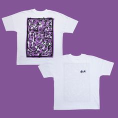 Stanley Stella 100% organic ringspun thsirt Oversized style tshirt Many Faces Purple/Black on White oversized Tee Hand drawn illustration Screen printed by hand Vegan inks Vegan fabric Original Artwork created by Brian Lowry Artistic Oversized Graphic Print T-shirt, Artistic Oversized T-shirt For Streetwear, Graphic Tee With Custom Artwork And Relaxed Fit, Relaxed Fit Graphic Tee With Custom Artwork, Relaxed Fit T-shirt With Custom Artwork For Streetwear, Casual White T-shirt With Custom Artwork, Streetwear Relaxed Fit T-shirt With Custom Artwork, White Graphic Tee With Custom Artwork, Artistic Relaxed Fit T-shirt For Streetwear