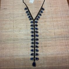 This Is A Beautiful, Show Stopping Necklace By Lucky Brand. It Has Blue Stones Surrounded By Rhinestones Attached To Beautiful Beadwork. I’d Wear Simple Stud Earrings Because The Necklace Is The Focal Point. Length Is Adjustable - See Pictures. Wear It On A Dressy Occasion Or With A Denim Jacket. The Pictures Don’t Do It Justice. Original Price Is $65. Blue Bohemian Crystal Necklaces For Party, Elegant Adjustable Embellished Necklaces, Blue Bohemian Crystal Necklace For Party, Bohemian Blue Crystal Party Necklace, Elegant Adjustable Sapphire Beaded Necklaces, Sapphire Rhinestone Party Necklace, Elegant Adjustable Sapphire Beaded Necklace, Elegant Sapphire Beaded Necklace, Adjustable, Elegant Blue Jeweled Necklaces