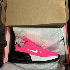 Nib Women’s Nike Air Max Up, Very Cute, Very Bright Pink! Pink Sneakers With Air Cushioning, Pink Air Max Slip-on Sneakers, Pink Slip-on Sneakers With Air Max Cushioning, Nike Air Max For Women, Nike Pink, Bright Pink, Pink Black, Air Max, Nike Air Max