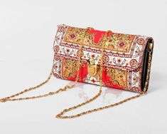 gifts, Red Kilim Wallet, Metalic Designer Fabric Kilim Handbag, Vegan Leather Boho Shoulder Purse, Turkish Corssbody Bags Pattern It is a rug patterned faux leather wallet that reflects Turkish culture. There are metallic embroideries in the texture of the rugs woven at the factory. It has shoulder straps where vintage style meets modern style. You can use it in your hand or on your shoulder. It has a cross usable chain. If you like to stand out with your style, add this special wallet to your cart. Lenght: 19 cm - 7.48 inç Height: 10 cm - 3,94 inç Witdh: 5 cm - 1.97 inç For any questions you have, please contact us.  Condition Excellent All our bags are available in our shop and ready to ship My products are professionally cleaned and ready to use. FAST SHIPPING via FEDEX with Tracking Nu Red Evening Bag With Mobile Phone Holder, Traditional Red Bag For Gift, Red Shoulder Bag For Festivals, Red Pouch As Gift, Red Shoulder Bag For Festivals And Gifts, Red Shoulder Bag For Festivals As Gift, Red Shoulder Bag As Festival Gift, Red Pouch As A Gift, Red Evening Bag For Festivals