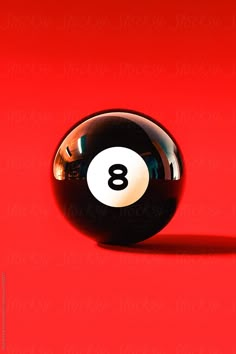 Macro render of Eight Ball on red felt. Fortune Cookie Messages, Random Painting, Snooker Balls, 8ball Pool, Modern Still Life, Eight Ball, Magic 8 Ball, Leather Supplies