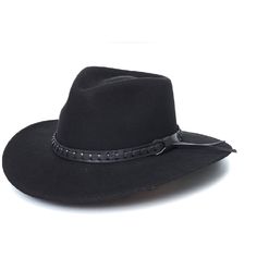 CHARLOTTE is an iconic piece from the Stampede Collection, boasting a crushable wool felt hat and genuine leather band with delicate stitching. It features a wide 2.75 inch brim for extra protection from the sun, and a sleek polyester ribbon for classic styling. Perfect for any outdoor adventure. Leather Felt Hat For Western-themed Winter Events, Leather Western Felt Hat For Rodeo, Country Style Leather Felt Hat For Rodeo, Country Style Wide Brim Hat With Leather Sweatband, Western Adjustable Fur Felt Hat, Winter Western Leather Felt Hat, Adjustable Western Fur Felt Hat, Western Style Leather Felt Hat For Winter, Country Style Adjustable Fur Felt Hat