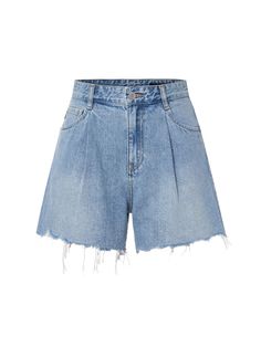 MO&Co. Cotton High Waist Denim Shorts Features : - Raw cuffs- Blue Denim- Loose fitCode: MBC2SOTT35 & MBC2SOTT09The length of size S is 35.5cmWhite: Model is 177cm tall and wearing a size M MATERIALS & CARE : Material: 100% CottonUse a washing machine at the mild process of 30℃Do not bleach, do not soakDo not tumble dryTips: 1. The leather part cannot be ironed or wiped.2. It is a normal phenomenon that denim products have slight discoloration.REMINDER: All items are measured manually. Please no Medium Wash Short Leg Denim Bottoms, Mid-rise Washed Blue Cotton Jean Shorts, Short Leg Bottoms With Frayed Hem In Medium Wash, Medium Wash Short Leg Bottoms With Frayed Hem, Medium Wash Bottoms With Frayed Hem And Short Leg, Relaxed Fit Denim Bottoms With Frayed Hem, Relaxed Fit Washed Blue Cutoff Bottoms, Relaxed Fit Short Leg Denim Jeans, Relaxed Fit Denim Jeans With Short Legs