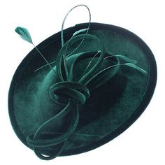 Premium Elegant Womens Loop Velvet Wedding Occasion Church Fascinator Headpiece Hat A624, Womens Accessories Cool Hats Church, Church Hats For Sale, Teal Wedding Hat, Church Hat Pins, Winter Wedding Hats For Guests, Fleur Delacour Hat, Phillip Tracy Hats, Green Fascinator Hat, Findlay Hats