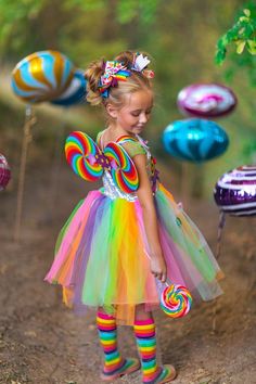 Candyland Princess Costume - 2 Piece Set | Sparkle In Pink Candyland Princess, Lollipop Costume, Candy Land Costumes, Candy Land Party, Old Halloween Costumes, Toddler Costumes Girl, Candy Costumes, Candyland Birthday, Candyland Party