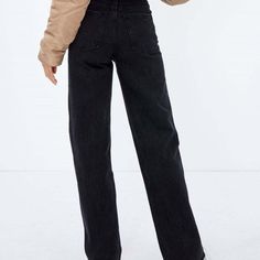 10653179 Oversized Denim Pants, High Waist Wide Leg Jeans, Straight Denim Jeans, Mom Denim, Pants Streetwear, Brown Jeans, Middle Age Fashion, Long Trousers, Vintage Pants