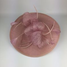 Blush Pink Fascinator Hat Dusty Pink Fascinator Blush Pink Hatinator Wedding Mother of the Bride Hat Groom Ladies Day Ascot Races Occasion - Pretty Elegant 1