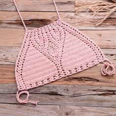 Bikini Top Handmade Crochet Women Boho Beach Bralette Solid Halter Knitted Swimsuit Brazilian Bikinis Bathing Suit Top  -  GeraldBlack.com Crochet Bikinis, Beach Wardrobe, Crochet Swimsuit, Knitted Swimsuit, Knitted Design, Crochet Woman, Braided Strap, Crochet Crop Top, Modern Women