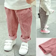 Boys Harem Pants, Photographie Portrait Inspiration, Diy Vetement, Trouser Outfits, Corduroy Trousers, Autumn Clothes, Winter Girls, Trousers Pants, Baby Pants