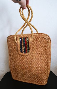 Woven Straw purse,boho bag,top handle bag Really cute tan, brown straw purse with colorful stripe design Purse has 2 outside pockets PLEASE SEE MEASUREMENTS Measures: 13'' x 12 1/2'' x 4'' Straps: 20'' with an 8'' drop Good condition- b196 Woven Straw purse,boho bag,top handle bag Bohemian Straw Satchel Bag For Shopping, Bohemian Satchel Straw Bag For Shopping, Brown Rectangular Straw Bag With Top Carry Handle, Rectangular Straw Bag With Handles, Bohemian Rectangular Straw Bag With Adjustable Strap, Bohemian Straw Satchel Bag With Handles, Bohemian Brown Beach Bag With Double Handle, Bohemian Satchel Straw Bag With Handles, Bohemian Straw Satchel With Handles