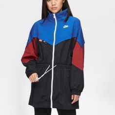 Brand New With Tags Attached Nike Sportswear Womens Icon Clash Track Jacket Blue Black Cj2046 480 Size S ( Loose Fit). Colors Are Blue, Black And Burgundy. Please See All Attached Pictures For Any Additional Details. Athleisure Track Jacket For Streetwear And Sports Season, Streetwear Athleisure Track Jacket For Sports Season, Sporty Track Jacket For Gym In Fall, Sporty Black Outerwear, Color Block Long Sleeve Athleisure Outerwear, Fall Color Block Outerwear In Athleisure Style, Trendy Winter Sports Windbreaker, Blue Athleisure Outerwear With Color Block, Sporty Track Jacket For Streetwear