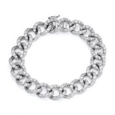 White Gold Diamond Bracelet, Gold Diamond Bracelet, Bracelets Gold Diamond, Sparkling Diamond, Cuban Link, Sparkle Diamonds, White Gold Diamonds, Diamond Bracelet, Gold Diamond