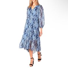 Nwt Joie Midi Paisley Dress Color: Blue Multi Flowy Fit Lined Body Ptp Is Approx 23” Should To Hem Is Approx 46” Size Is Xxl Rose Maxi Dress, Paisley Maxi Dress, High Low Skirt, Dresses Xxl, Tiered Midi Dress, Maxi Dress Cotton, Silk Maxi Dress, Paisley Dress, Chiffon Maxi Dress