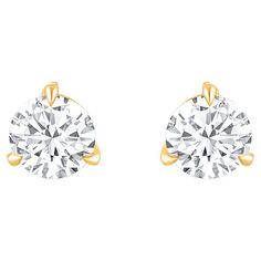 These classic diamond studs showcase a pair of perfectly matched pear-shaped diamonds weighing a total of 0.62 carats. Crafted in 18-karat yellow gold, these three-prong earrings are available in white and rose gold as well. Perfect for yourself and for gifting as well. These diamonds are natural and non-treated. Clasp Type: Posts Diamond shape: Round These earrings will be accompanied with a HARAKH certificate of authentication and a Reflection card. Drawing from a century of expertise in the d Card Drawing, Diamond Stud Earrings, Pear Shaped Diamond, Jewelry Manufacturers, Modern Earrings, Drop Necklace, Diamond Shape, Exquisite Jewelry, Gold Studs