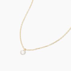 Enjoy our take on the floating diamond necklace. Crafted of 18k gold and completed with a single laser-cut diamond, this necklace is the piece your jewelry box has been waiting for. Product Details 0.07 total carat weight 2.7mm JK SI3 white diamond 18k gold 14 7/8" chain + 1" extender. Adjustable in 1 inch increment 14 7/8" - 15/7/8" Spring ring closure | Floating Diamond Necklace in Gold, Women's in 18k gold by Fine Formal Solitaire Necklace With Delicate Chain And Round Pendant, Classic Solitaire Necklace With Delicate Chain For Anniversary, Elegant Round Pendant Diamond Necklace For Everyday, Elegant Yellow Gold Solitaire Necklace Gift, Classic Necklace With Delicate Chain And Cubic Zirconia, Delicate Diamond Necklace With Delicate Chain For Formal Occasions, Delicate Diamond Necklace With Delicate Chain For Formal Events, Elegant Cubic Zirconia Diamond Necklace With Delicate Chain, Classic Solitaire Necklace With Delicate Chain