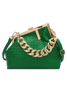 Come to Zolucky to buy Clutch Bags at a discounted price, SPU: 294QCL21524D, Color: Green Rose Red Black Golden Silver Khaki Beige, Theme:All Season, Decoration/Process:Chain. Color Block Handbags, Chic Crossbody Bag, Winter Typ, Party Handbags, Braid Patterns, Leisure Fashion, Small Clutch, Purse Styles, Chain Shoulder Bag