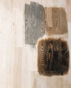 three different shades of wood on the floor