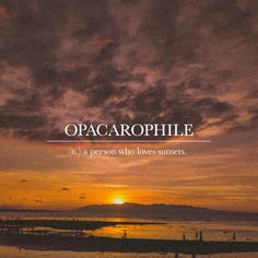 the cover of opacrophile in a person who loves sunsets