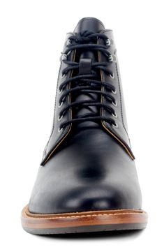 A plain toe and full-grain leather upper lend timeless elements to a lace-up boot grounded by a well-cushioned footbed for lasting comfort. Cushioned footbed with arch support Leather upper and lining/leather and rubber sole Imported Danner Mountain Light Boot, Arch Support, Lace Up Boots, Full Grain Leather, Boots Men, Hiking Boots, Rubber Sole, Leather Upper, Grain