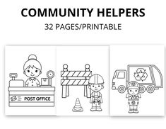 Community helper coloring pages. Perfect for supplementing your Community helpers lesson plan or just for fun! Includes 1 PDF with 32 pages This is an instant download product no physical item will be shipped to you Continue Shopping www.etsy.com/shop/Kidzoneprintables Community Helpers Lesson Plan, Community Helper Lesson, Wedding Coloring Pages, Social Studies Lesson Plans, Community Helper, Social Studies Lesson, Community Helpers, Birthday Invitations Girl, Montessori Activities