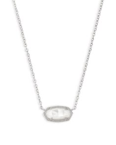 Elisa Silver Pendant Necklace in Ivory Pearl Kendra Scott Silver Necklace, Elisa Necklace, Elisa Pendant Necklace, Kendra Scott Necklace Elisa, Short Pendant Necklace, Kendra Scott Elisa, Kendra Scott Necklace, Rose Gold Quartz, Ivory Pearl