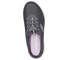 Step in laid-back sporty style and cushioned comfort with the Skechers Summits - Swift Step shoe. This open-back sneaker features a breathable athletic mesh upper with a bungee-laced front and Memory Foam cushioned insole. Comfortable Athletic Walking Shoes With Breathable Mesh, Comfortable Athletic Fit Walking Shoes With Breathable Mesh, Comfortable Mesh Walking Shoes For Sports, Comfortable Sports Walking Shoes In Mesh, Comfortable Athleisure Walking Shoes With Breathable Mesh, Cushioned Athletic Fit Slip-on Sneakers For Jogging, Sports Sneakers With Cushioned Stretch Footbed, Mesh Walking Shoes With Gel Cushioning, Athleisure Walking Shoes With Gel Cushioning For Light Sports