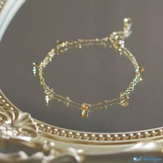 OrcaJump - Citrine Bracelet with Adjustable Design: A Perfect Blend of Elegance and Versatility Elegant Gold Bracelet, Bracelet Aesthetic, Gold Bracelets, Simplistic Jewelry, Fairy Bracelets, Ankle Bracelets Diy, Fancy Jewelry Necklace, Citrine Bracelet, Pretty Jewelry Necklaces