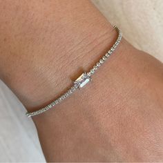 Real Sterling Silver Sparkling Cz Real Silver Bracelet For Women, Dainty Silver Bracelets, Wooden Bangle Bracelet, Silver Bracelet For Women, Paper Rings, Friendship Bracelets With Beads, Open Cuff Bracelet, Cable Bracelets, Silver Bracelets For Women