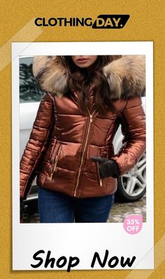 Women's Warm Fur Lined Hooded Puffer Coat for Winter Coat For Winter, Puffer Coat With Hood, Black Puffer Coat, Black Puffer, Fur Collars, Puffer Coat, Outerwear Women, Coats For Women, Puffer