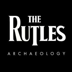 the rutles archaeology logo on a black background with white lettering