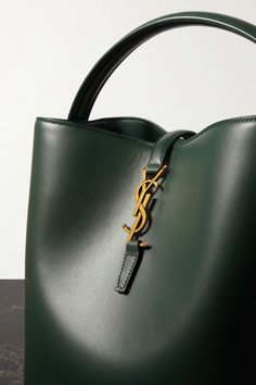 SAINT LAURENT Le 37 leather bucket bag | NET-A-PORTER Simple Street Style, Bag Obsession, Fall Lookbook, Stylish Handbags, Fancy Bags, Leather Bucket Bag, Leather Bucket, Saint Laurent Bag, Work Bags