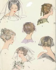 Bridal Dress Patterns, Bridal Sewing Patterns, 1950s Vogue, Gown Patterns, Vintage Vogue Patterns, Accessories Sewing, Wedding Dress Patterns, Wedding Headpieces, Wedding Veils Lace