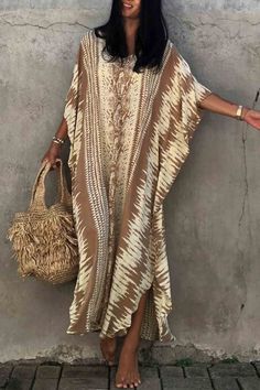 Fabric composition: cottonPattern: snake patternSkirt length: long skirtsleeve length: short sleeveStyle type: comfortable and casual Floral Snake, Cover Ups Beach, Summer Cover Up, Bohemian Hair, Bohemian Life, Kaftan Maxi Dress, African Fashion Traditional, Fashion Traditional, Street Outfits