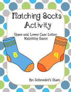 matching socks activity for upper and lower case letters