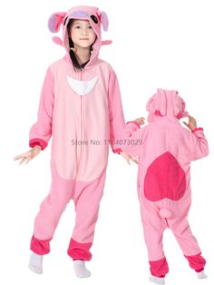 Onesieshow Animal Kigurumi Pyjamas Halloween Onesie Adult Kids Blue Pink Cartoon Pajama Cosplay Long Sleeve Cartoon Print Onesie For Pajama Party, Hooded Onesie For Halloween Pajama Party, Halloween Hooded Onesie For Pajama Party, Long Sleeve Onesie For Halloween Costume Party, Halloween Long Sleeve Onesie For Costume Party, Kawaii Long Sleeve Halloween Costume, Halloween Costume Party Long Sleeve Onesie, Pink Long Sleeve Cosplay Costume For Halloween, Kawaii Long Sleeve Costumes For Cosplay Events